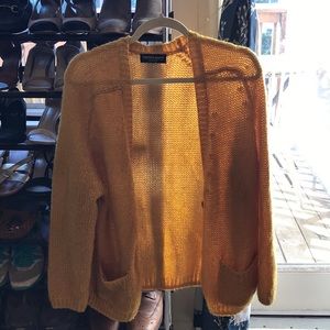 American Apparel mustard yellow cardigan